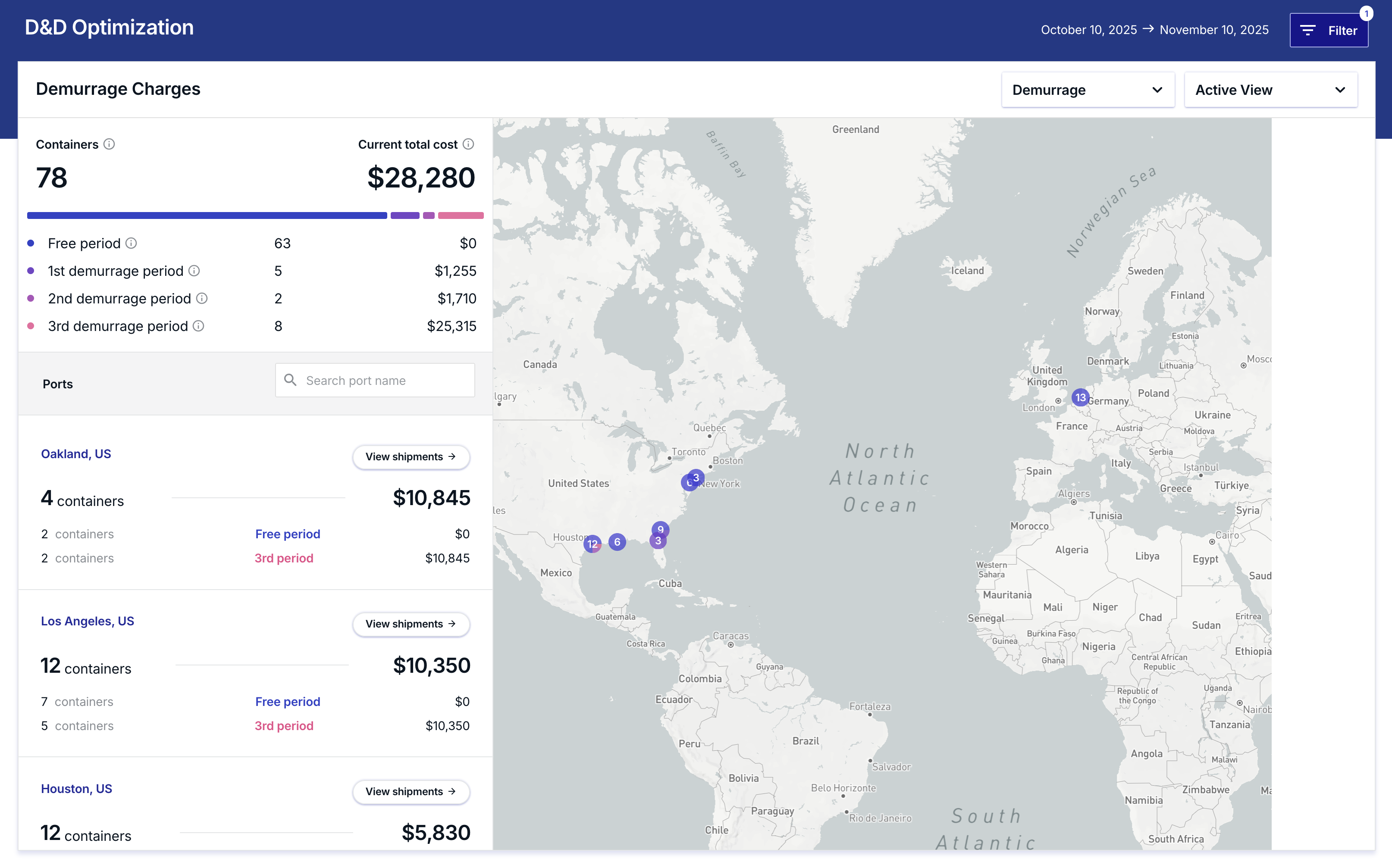 Active Demurrage Dashboard